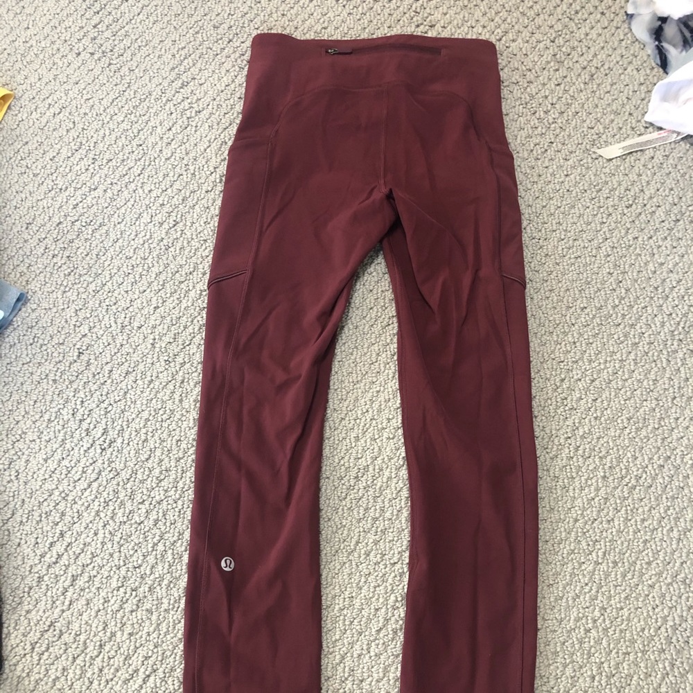 Maroon Lululemon leggings barely worn